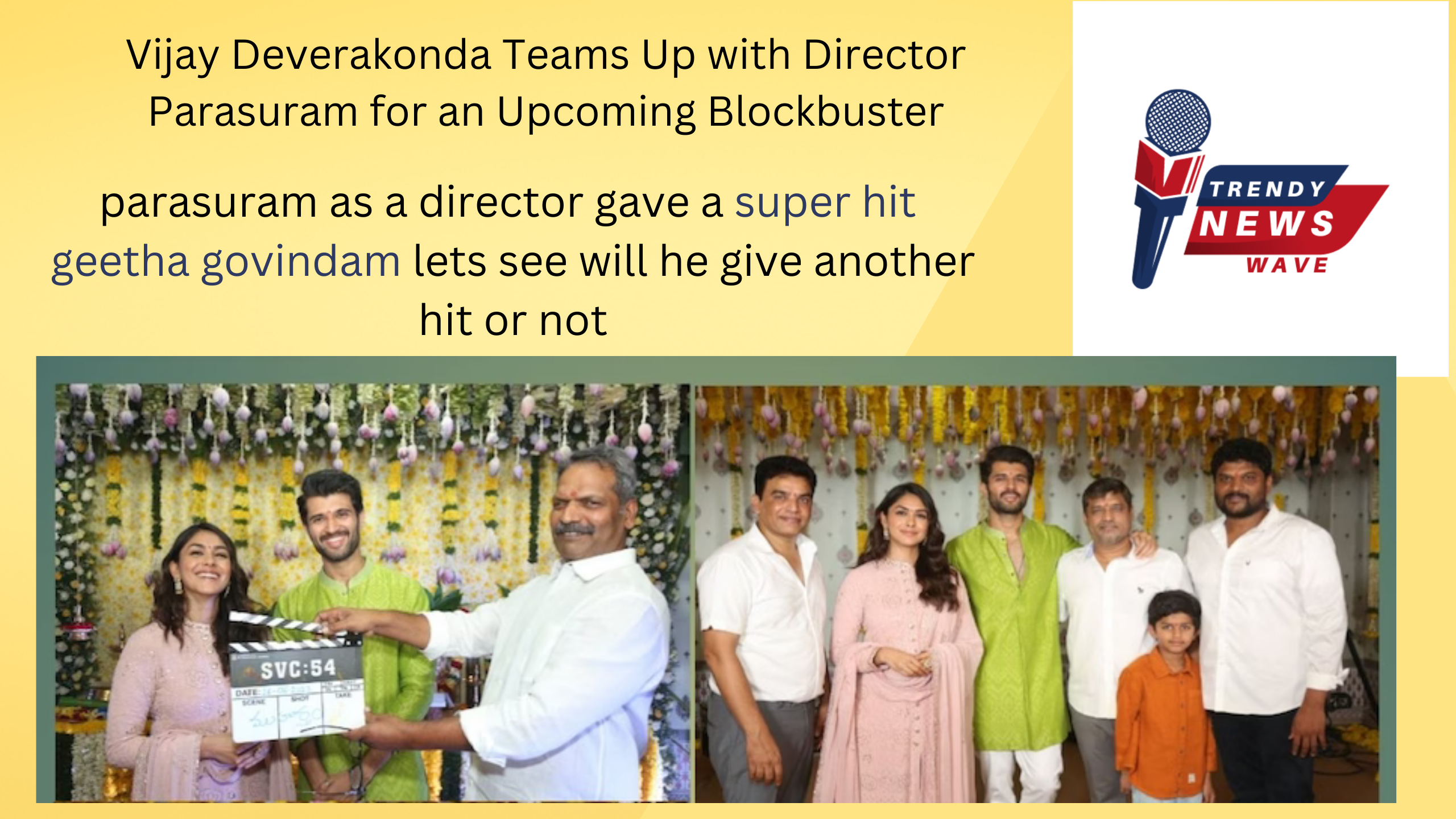 Vijay Deverakonda Teams Up with Director Parasuram for an Upcoming Blockbuster